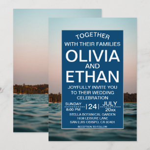 Faire-part de mariage nautique de la marine modern