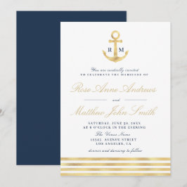 faire-part de mariage nautique moderne