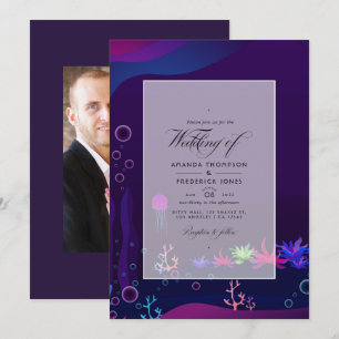 Faire-part de mariage nautique sous la mer