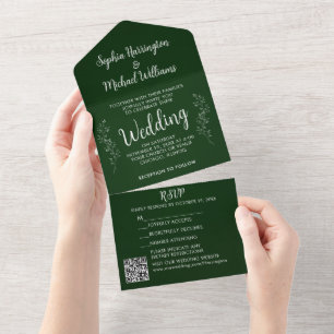 Faire-part de mariage Noël tout-en-un Vacances Ver
