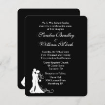 Faire-part de mariage noir