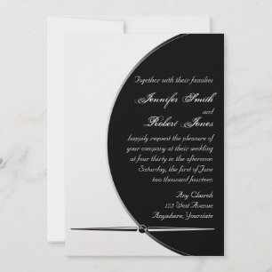 Faire-part de mariage noir blanc moderne de Posh