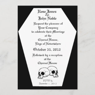 Faire-part de mariage (noir) de cercueil