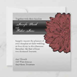 Faire-part de mariage noir de Dahlia Posh