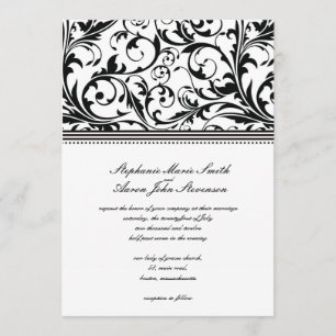 Faire-part de mariage noir et blanc