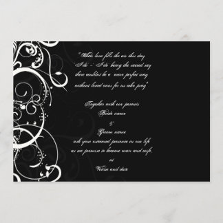 Faire-part de mariage noir et blanc