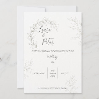 Faire-part de mariage noir et blanc