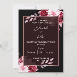 faire-part de mariage noir et blanc