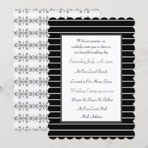 Faire-part de mariage noir et blanc