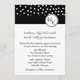 Faire-part de mariage noir et blanc élégant