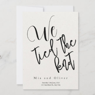 Faire-part de mariage " Nous avons fait le nœud "