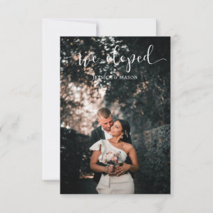 Faire-part de mariage Nous nous sommes enfugés Pho