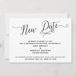 Faire-part de mariage : nouvelle date après report