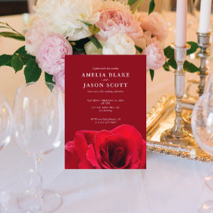 Faire-part de mariage numérique minimaliste Red Ro