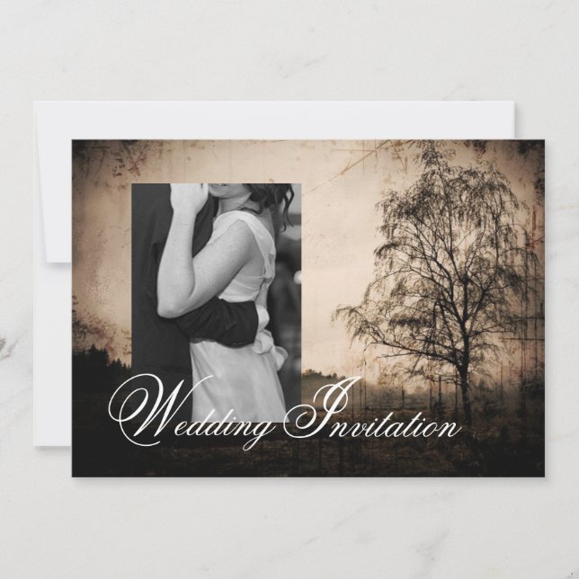 Faire-Part de Mariage Occidental Rustique de Campa (Devant)