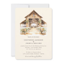 Faire-part de mariage occidental rustique moderne