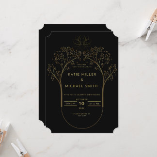 faire-part de mariage or
