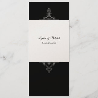 Faire-part de mariage or et noir