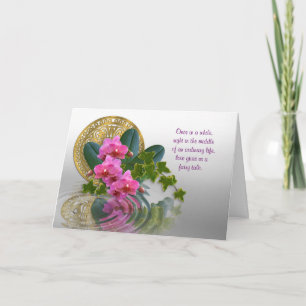 Faire-part de mariage orchidée réflexion