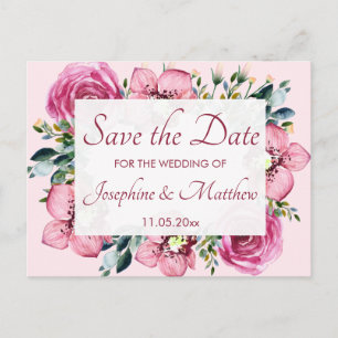 Faire-part de mariage Orchidées roses et Roses