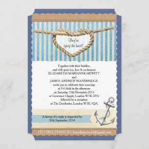 Faire-part de mariage orienté nautique