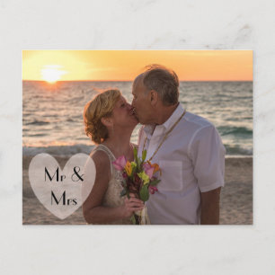 Faire-part de mariage ou d'élopement "M. et Mme"