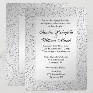 Faire-part de mariage Parties scintillant argent