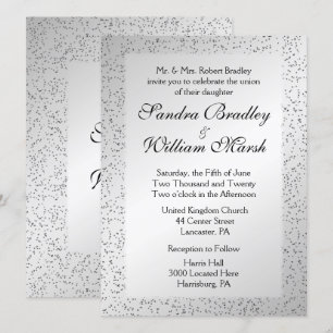 Faire-part de mariage Parties scintillant argent