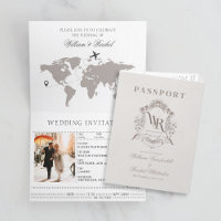 Faire-part de mariage Passeport Destination Voyage