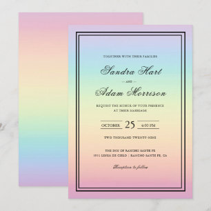 Faire-part de mariage Pastel Ombre aux couleurs ar