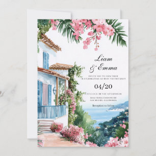 Faire-part de mariage paysage Cote d'Azur