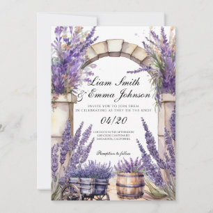 Faire-part de mariage paysage lavande de Provence