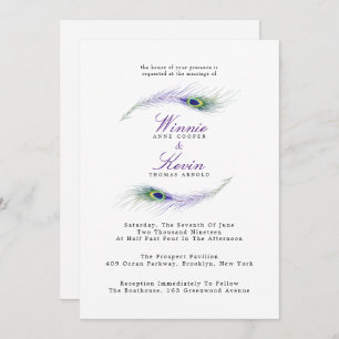 Faire-part de mariage Peacock