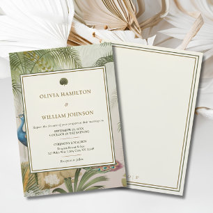 Faire-part de mariage Peacock Palm