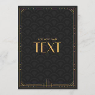 Faire-part de mariage personnalisable Art Déco Bla