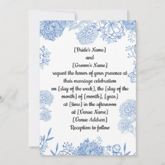 Faire-part de mariage personnalisable avant et arr