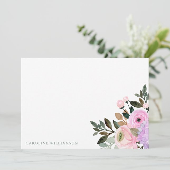 Faire-part de mariage personnalisé à l'aquarelle f (Debout devant)