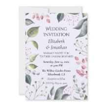 Faire-part de mariage personnalisé aux feuilles gr
