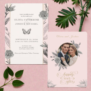 Faire-part de mariage personnalisé avec photo Bird