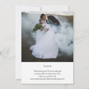 Faire-part de mariage personnalisé avec photo pour