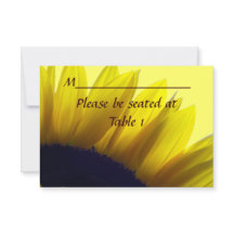 Faire-part de mariage personnalisé avec tournesol