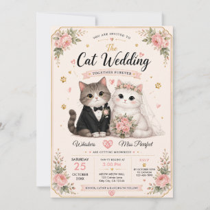 Faire-part de mariage personnalisé pour chats