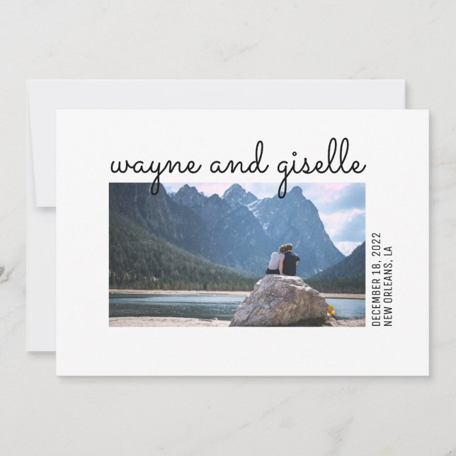 Faire-part de mariage photo (Devant)