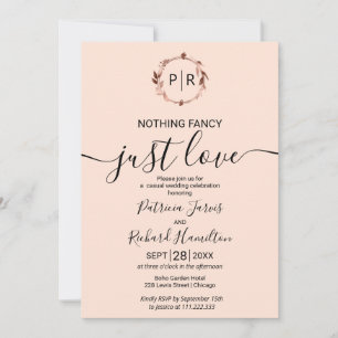 Faire-part de mariage photo calligraphié Monogramm
