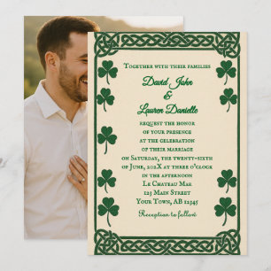 Faire-part de mariage photo Celtic Kiss