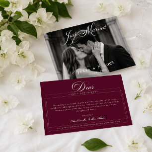 Faire-part de mariage photo classique pour jeunes 