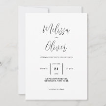 Faire-part de mariage photo classique simple