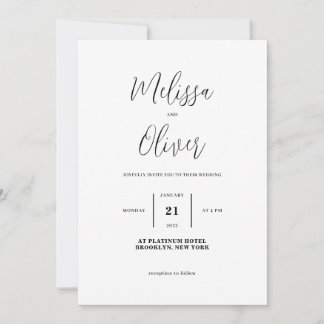 Faire-part de mariage photo classique simple