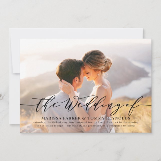 Faire-part de mariage photo d'amour éternel (Devant)