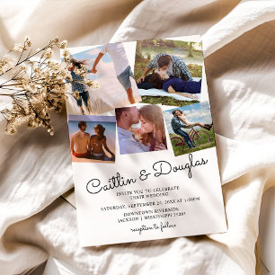 Faire-Part de Mariage Photo de Couple Élégant Mode
